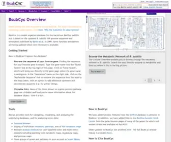 Bsubcyc.org(Pathway/Genome Databases and Pathway Tools Software) Screenshot