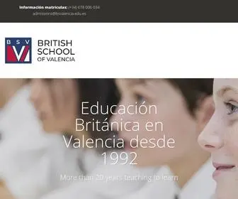 Bsvalencia.com(Colegio británico en Valencia) Screenshot