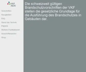 Bsvonline.ch(Die schweizweit gültigen Brandschutzvorschriften der VKF stellen die gesetzliche Grundlage für die Ausführung des Brandschutzes in Gebäuden dar) Screenshot