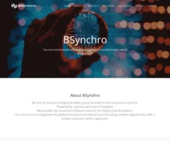 BSYNChro.com(Insurance Software Solution Provider for Digital Transformation) Screenshot