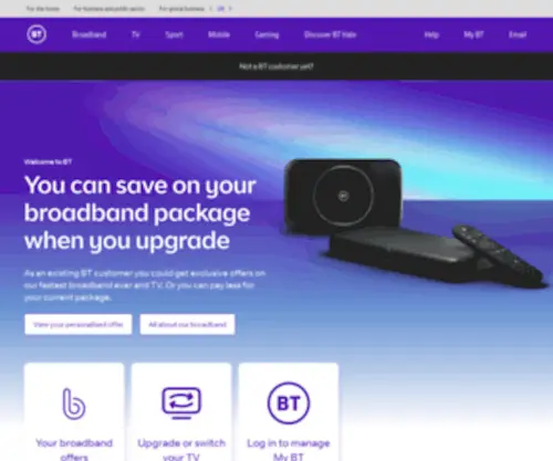 BT.com(Broadband, TV Packages, TNT Sports & Mobile Deals) Screenshot