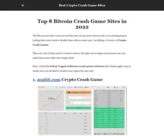 BTC-Game.xyz(Top 8 Crypto Crash Game Site in 2022) Screenshot