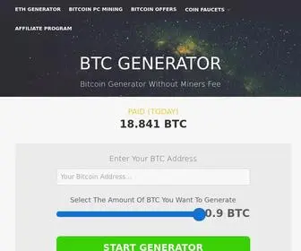 BTC-Generator.com(Free bitcoin hack) Screenshot