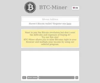 BTC-Miner.online(Bitcoin mining in your browser) Screenshot