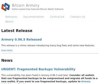 Btcarmory.com(Bitcoin Armory) Screenshot