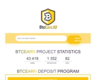 Btcearn.io(The Best Bitcoin Cloud Mining) Screenshot
