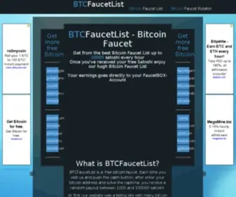 BTcfaucetlist.net(Bitcoin) Screenshot