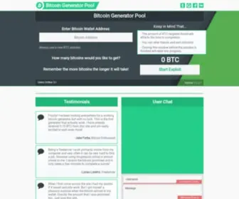 BTcgenpool.online(Free Bitcoin Generator Pool) Screenshot