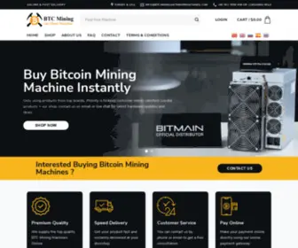 BTcminingantminermachines.com(Ant Miner Machines) Screenshot