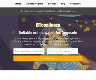 Btconlineza.com(Dogecoin faucet) Screenshot