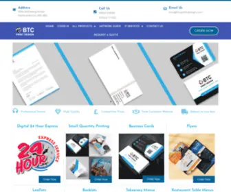 BTCprintdesign.com(Printing Shop Northampton) Screenshot