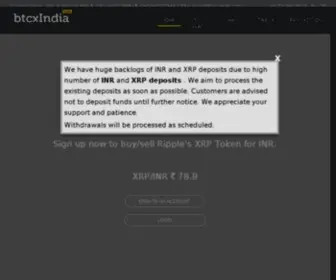 BTcxindia.com(India's first crypto) Screenshot
