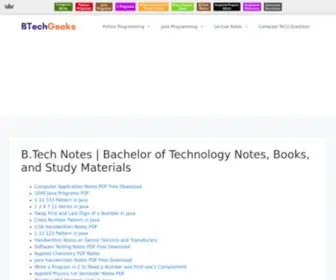 Btechgeeks.com(B.Tech Notes) Screenshot