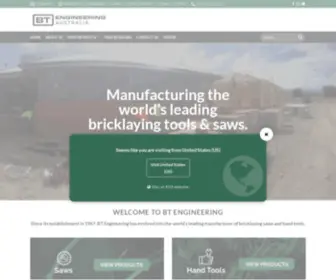 Btengpl.com.au(Manufacturing the world's leading bricklaying & masonry tools) Screenshot