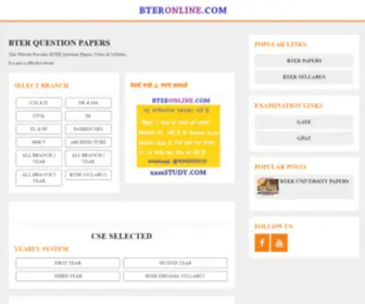 Bteronline.com(BTER Question Papers All Branch) Screenshot