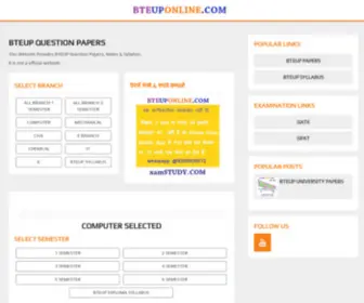 Bteuponline.com(BTEUP Question Papers All Branch) Screenshot