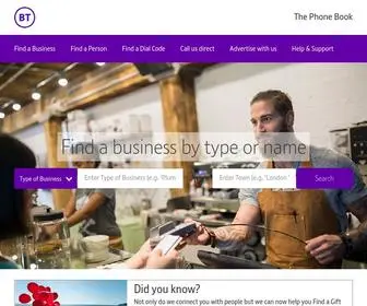 Btexchanges.com(The Phone Book from BT) Screenshot