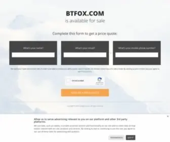 Btfox.com(Contact us for any business inquiries) Screenshot