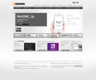 Bticino.com.es(Interruptores, mecanismos y soluciones Domóticas) Screenshot