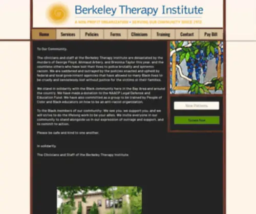 Bti.org(Berkeley Therapy Ins) Screenshot