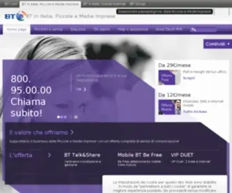 Btitalia.com(Internet e telefonia aziendale fissa e mobile BT in Italia) Screenshot