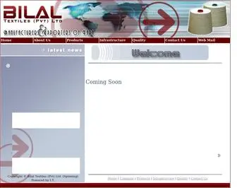 BTLspinning.com(Bilal Textiles (Pvt) Ltd) Screenshot