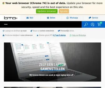 Bto.eu(Laptop of desktop samenstellen en online bestellen bij) Screenshot