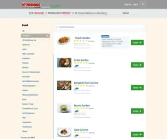 Btownmenus.com(Bloomington Food Delivery) Screenshot