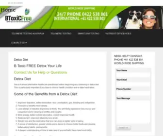 BtoxicFree.com(Sisel International) Screenshot