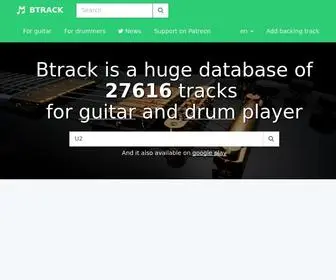 Btrack.xyz(Drums backtracks and tabs for free) Screenshot