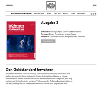 Btronline.de(Bühnentechnische Rundschau) Screenshot