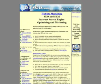 Btseo.com(Website Marketing SEO SEM Internet Search Engine Optimizing and Marketing) Screenshot