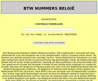 BTwnummerbelgie.nl(BTW nummer België controleren) Screenshot