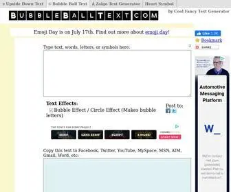 Bubbleballtext.com(Bubble Ball Text) Screenshot