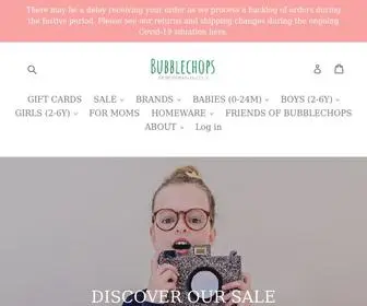 Bubblechops.com(Baby & children's clothes store) Screenshot