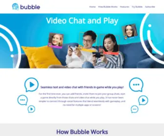 Bubbleplay.com(Video Chat and Play with friends in) Screenshot