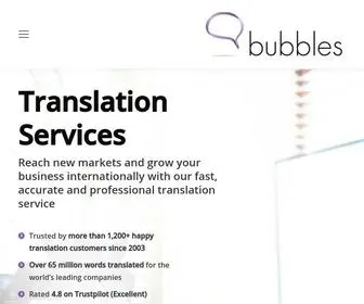 Bubblestranslation.com(Translation Company) Screenshot
