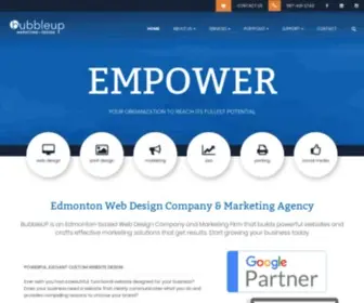 Bubbleup.ca(Premier Edmonton Web Design and Marketing Agency) Screenshot