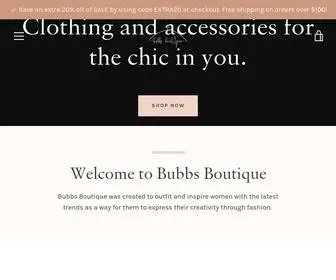 Bubbsboutique.com(Bubbs Boutique) Screenshot