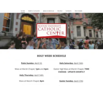 Bucatholic.com(BOSTON UNIVERSITY CATHOLIC CENTER) Screenshot