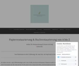 Buch-Papier-Restaurierung.de(Papierrestaurierung & Buchrestaurierung) Screenshot