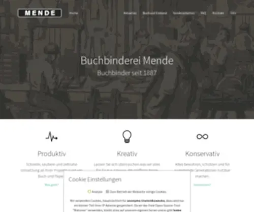 Buchbinderei-Mende.com(Buchbinderei Mende) Screenshot
