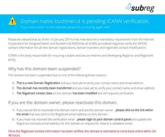 Buchineri.it(Domain Pending ICANN Verification) Screenshot