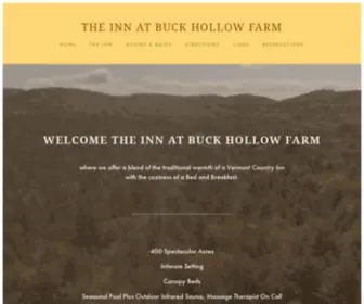 Buckhollow.com(The Inn at Buck Hollow Farm) Screenshot