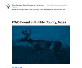 Buckmanager.com(White-tailed Deer Management & Deer Hunting) Screenshot