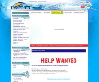 Buckmansinc.com(Water Treatment Chemical Supplier) Screenshot