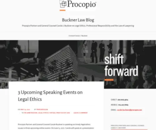 Bucknerlaw.blog(Procopio Partner and General Counsel Carole J) Screenshot