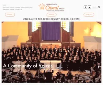 Buckschoral.org(Bucks County Choral Society) Screenshot