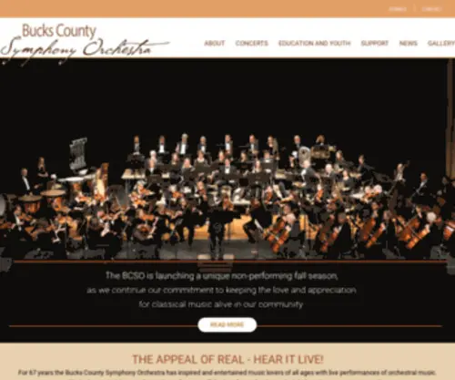 Buckscountysymphony.org(Bucks County Symphony Orchestra) Screenshot