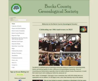 Bucksgen.org(Bucks County Genealogical Society) Screenshot